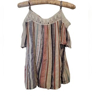 LC Lauren Conrad Multicolor Striped Tank Top